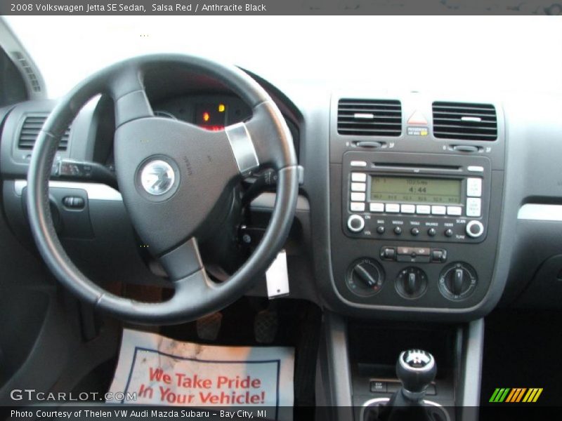 Salsa Red / Anthracite Black 2008 Volkswagen Jetta SE Sedan