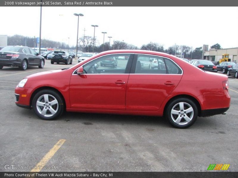 Salsa Red / Anthracite Black 2008 Volkswagen Jetta SE Sedan