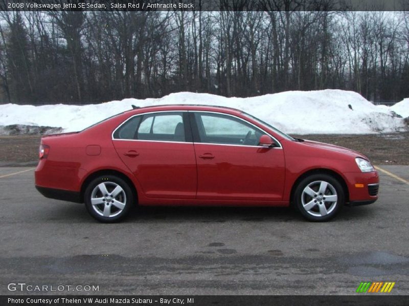 Salsa Red / Anthracite Black 2008 Volkswagen Jetta SE Sedan