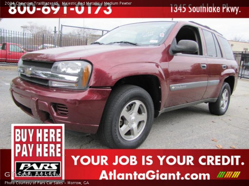 Majestic Red Metallic / Medium Pewter 2004 Chevrolet TrailBlazer LS