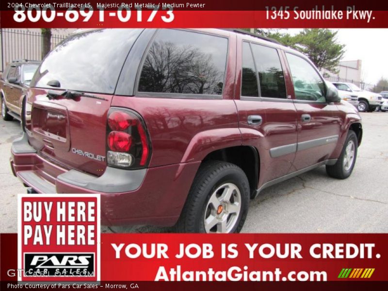 Majestic Red Metallic / Medium Pewter 2004 Chevrolet TrailBlazer LS