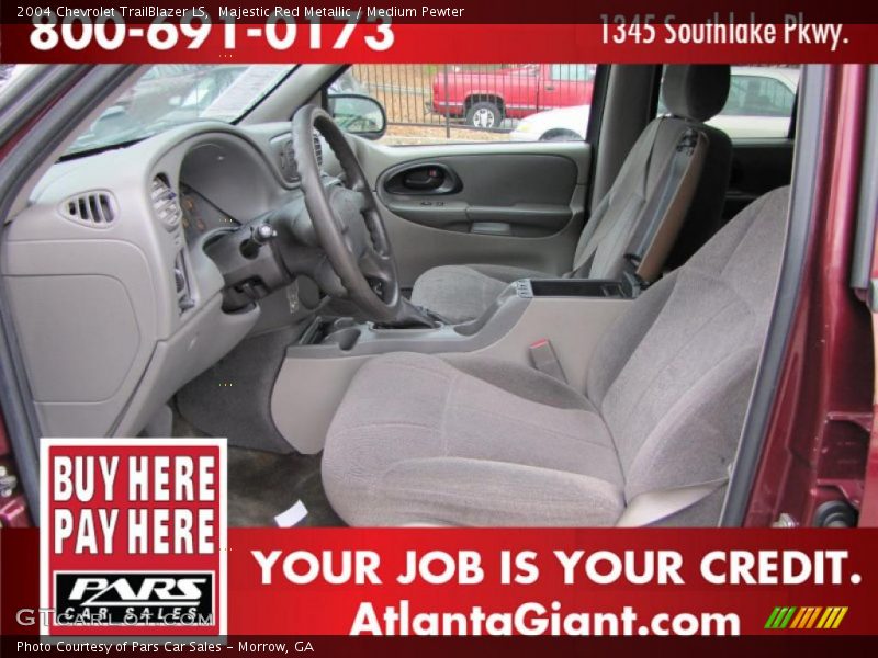 Majestic Red Metallic / Medium Pewter 2004 Chevrolet TrailBlazer LS