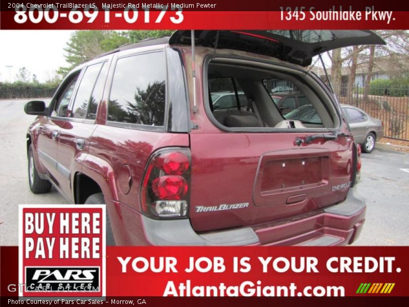 Majestic Red Metallic / Medium Pewter 2004 Chevrolet TrailBlazer LS