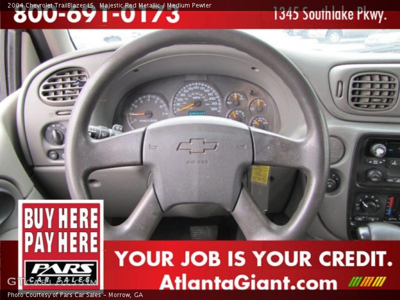 Majestic Red Metallic / Medium Pewter 2004 Chevrolet TrailBlazer LS