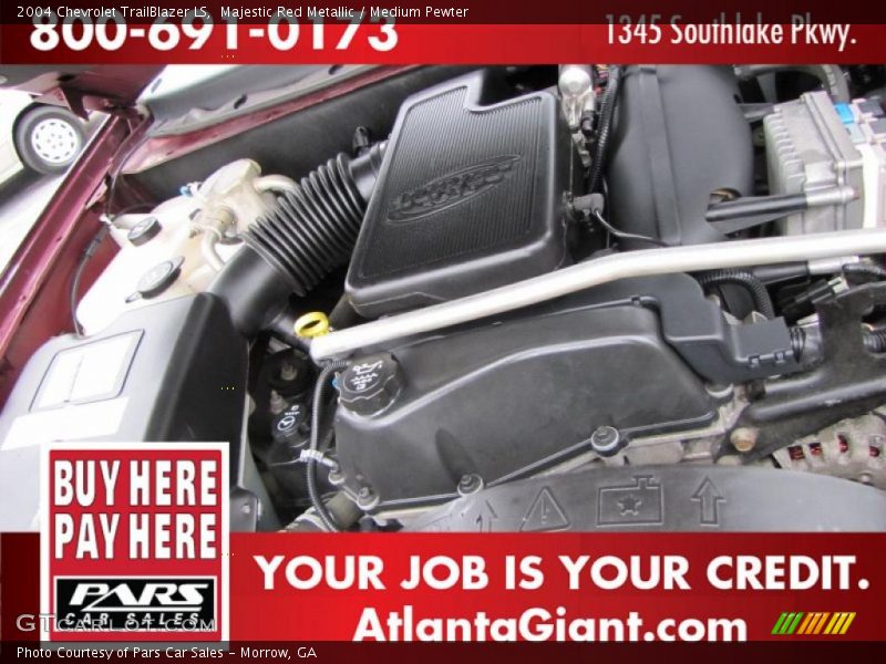 Majestic Red Metallic / Medium Pewter 2004 Chevrolet TrailBlazer LS