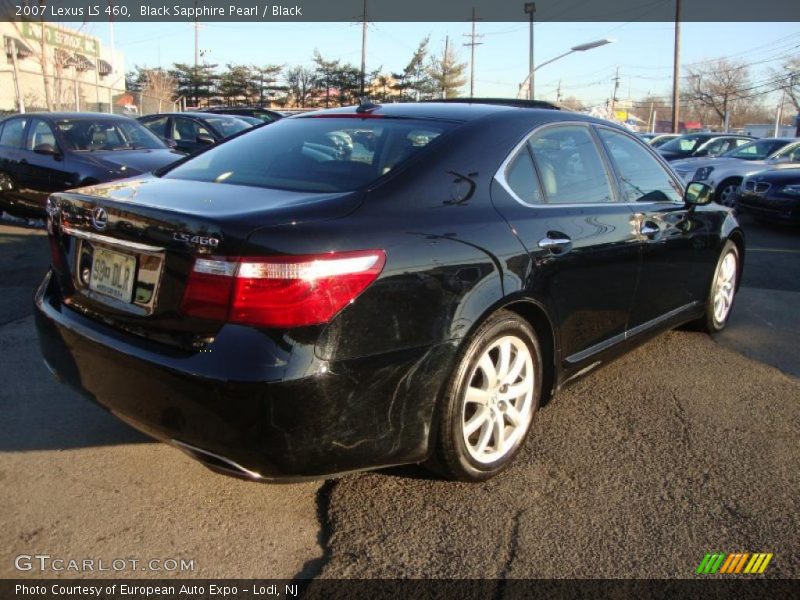 Black Sapphire Pearl / Black 2007 Lexus LS 460