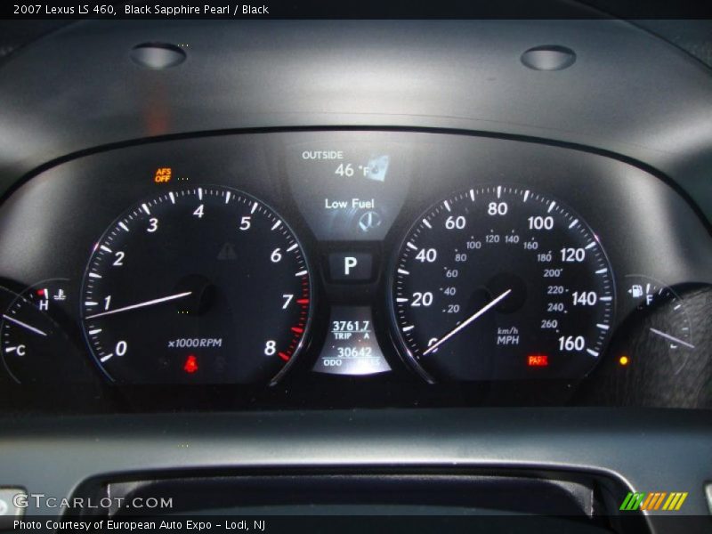 Black Sapphire Pearl / Black 2007 Lexus LS 460
