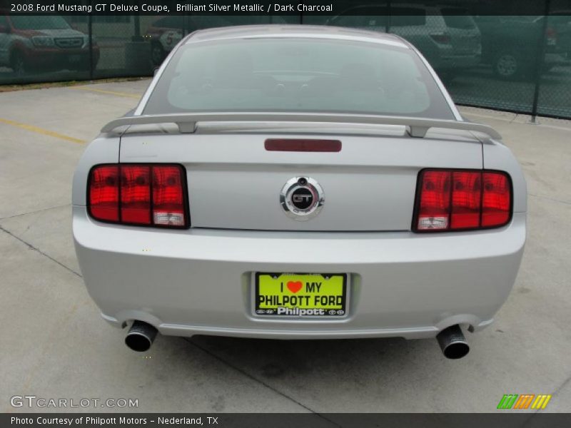Brilliant Silver Metallic / Dark Charcoal 2008 Ford Mustang GT Deluxe Coupe