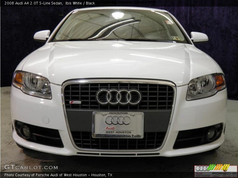 Ibis White / Black 2008 Audi A4 2.0T S-Line Sedan