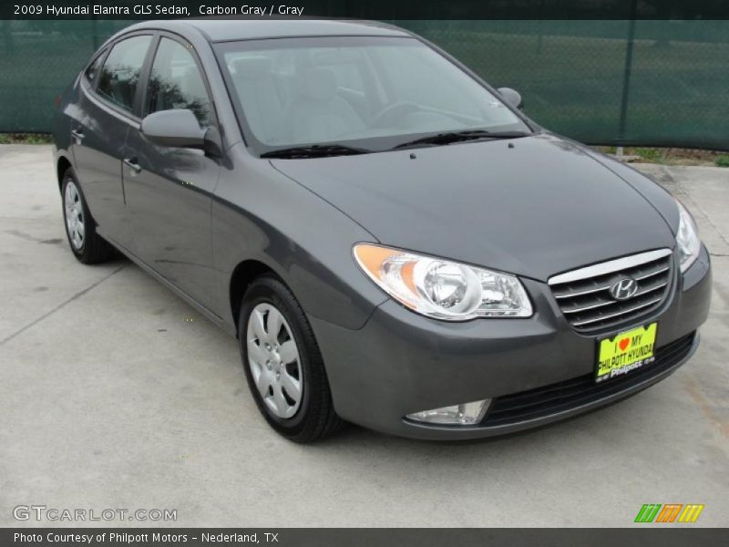 Carbon Gray / Gray 2009 Hyundai Elantra GLS Sedan