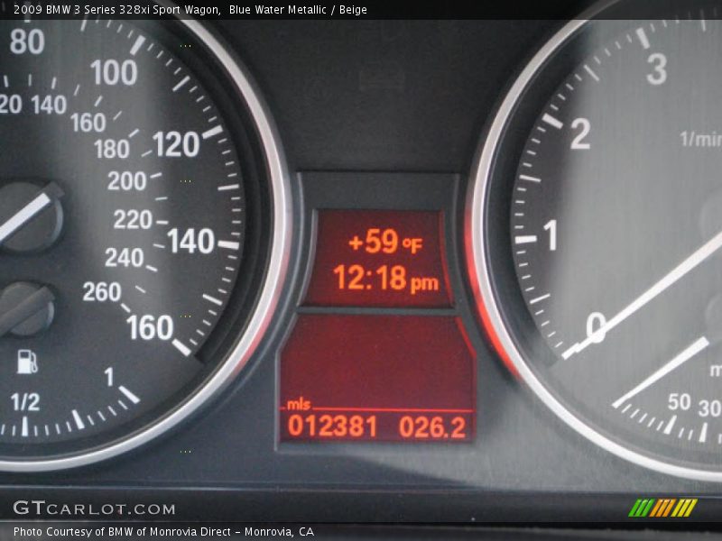 Blue Water Metallic / Beige 2009 BMW 3 Series 328xi Sport Wagon