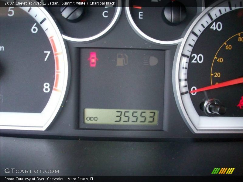 Summit White / Charcoal Black 2007 Chevrolet Aveo LS Sedan