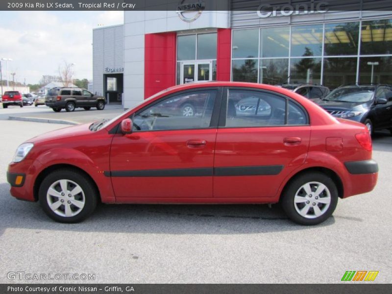 Tropical Red / Gray 2009 Kia Rio LX Sedan