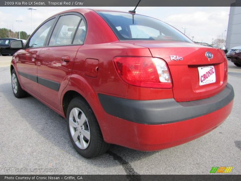 Tropical Red / Gray 2009 Kia Rio LX Sedan
