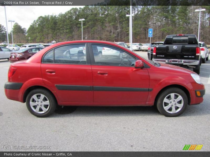 Tropical Red / Gray 2009 Kia Rio LX Sedan