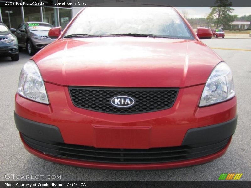 Tropical Red / Gray 2009 Kia Rio LX Sedan