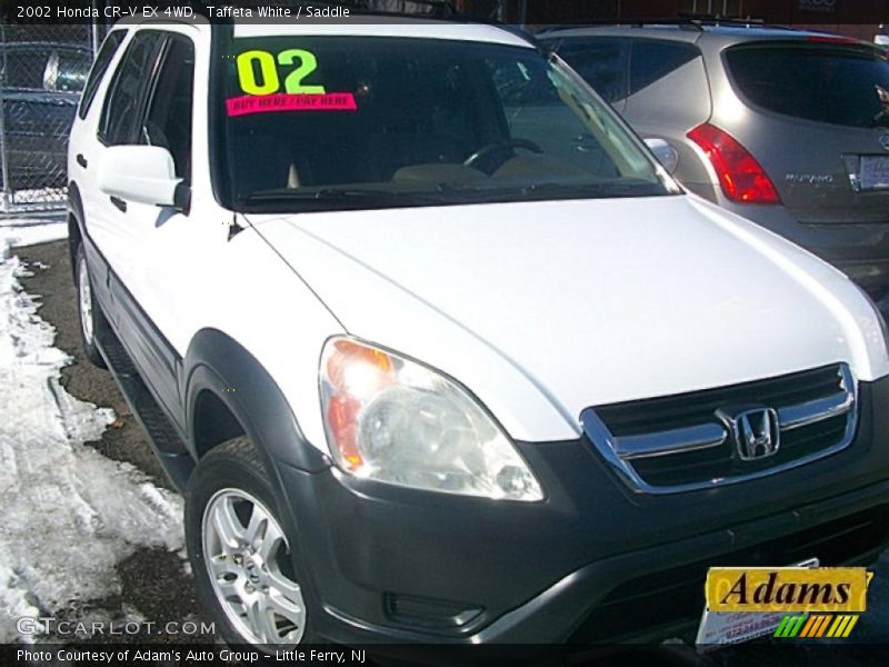 Taffeta White / Saddle 2002 Honda CR-V EX 4WD