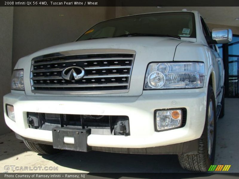 Tuscan Pearl White / Wheat 2008 Infiniti QX 56 4WD