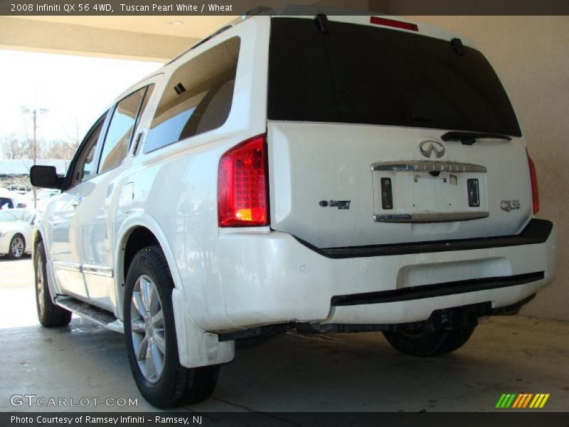 Tuscan Pearl White / Wheat 2008 Infiniti QX 56 4WD