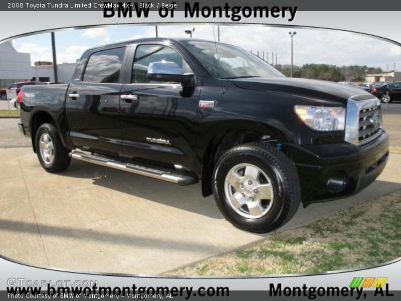 Black / Beige 2008 Toyota Tundra Limited CrewMax 4x4