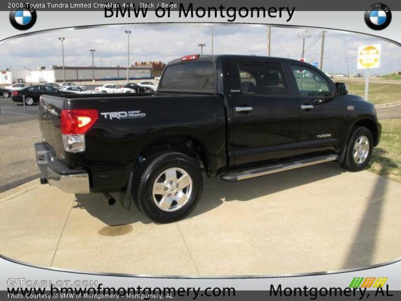 Black / Beige 2008 Toyota Tundra Limited CrewMax 4x4