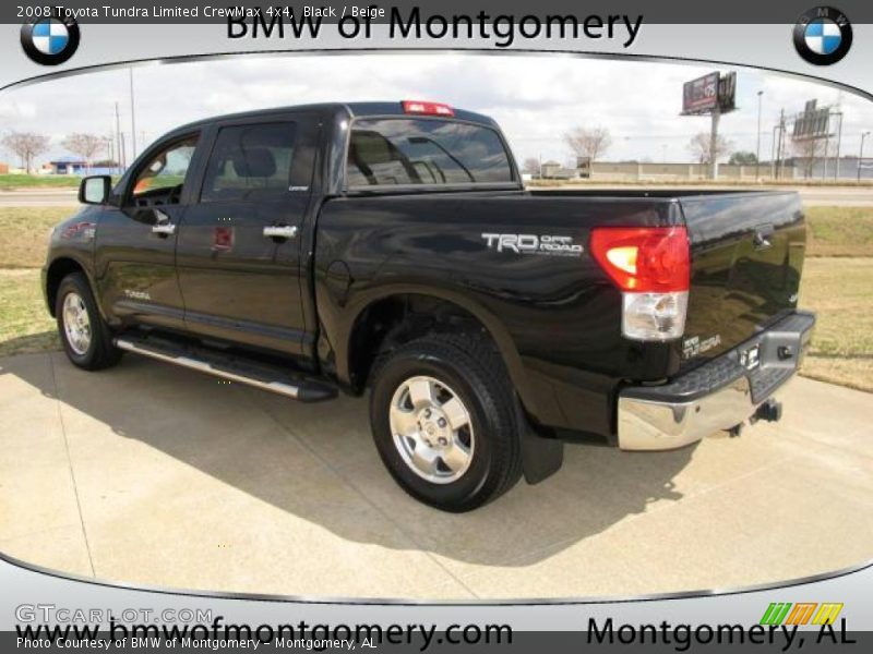 Black / Beige 2008 Toyota Tundra Limited CrewMax 4x4