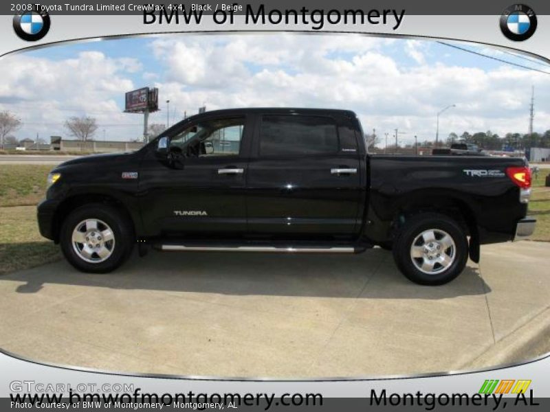 Black / Beige 2008 Toyota Tundra Limited CrewMax 4x4