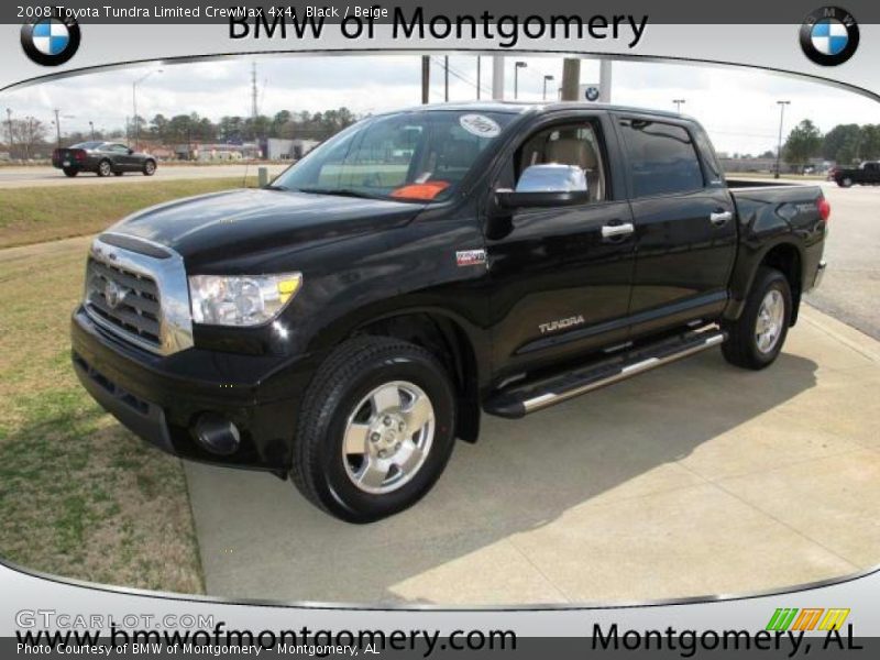 Black / Beige 2008 Toyota Tundra Limited CrewMax 4x4