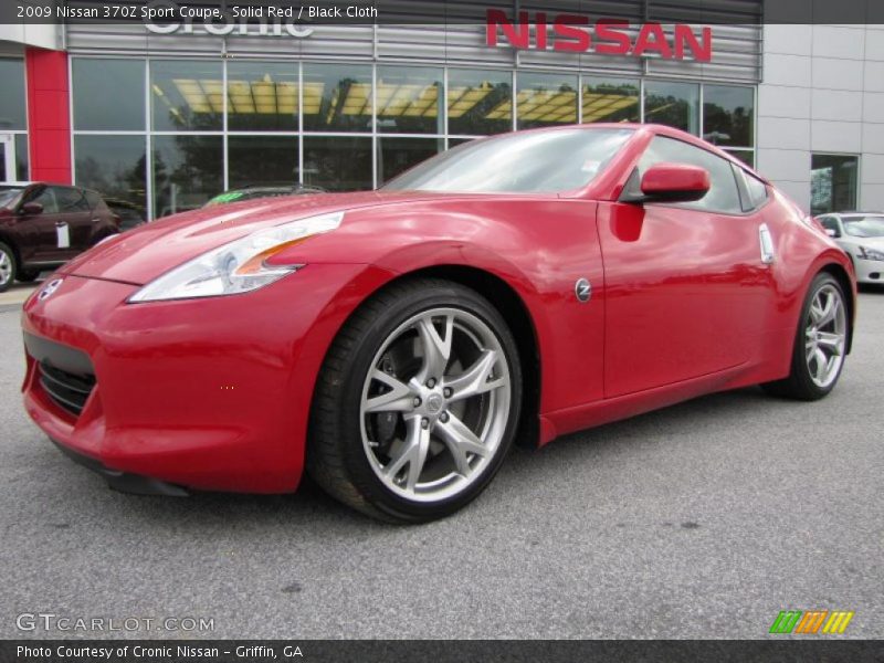 Solid Red / Black Cloth 2009 Nissan 370Z Sport Coupe