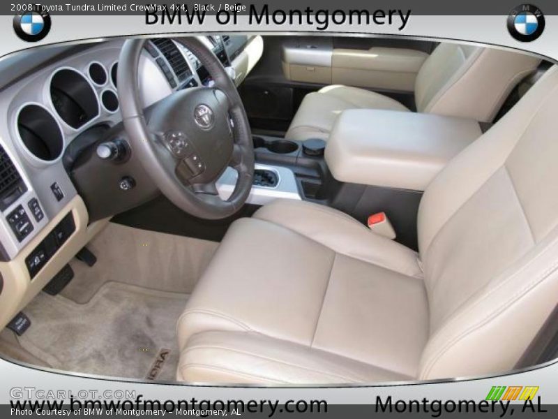 Black / Beige 2008 Toyota Tundra Limited CrewMax 4x4