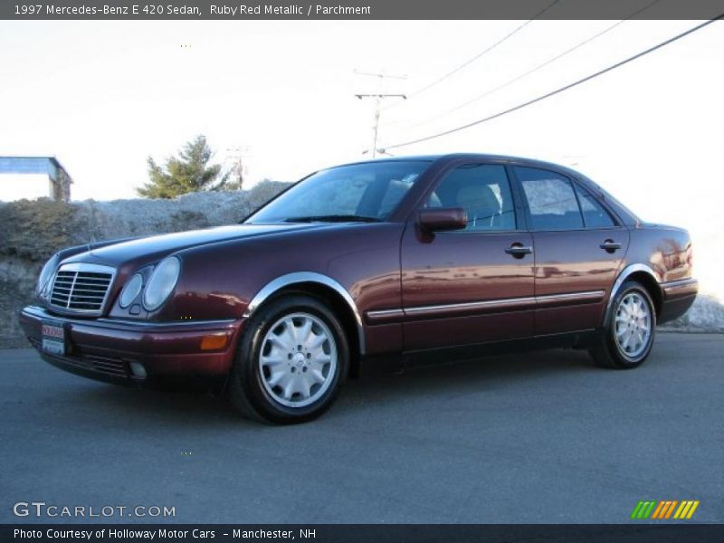 Ruby Red Metallic / Parchment 1997 Mercedes-Benz E 420 Sedan