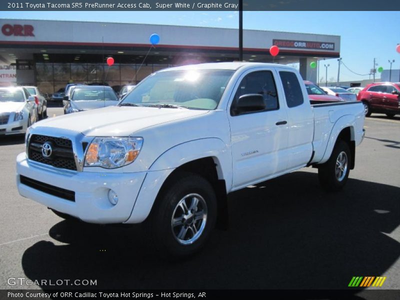 Super White / Graphite Gray 2011 Toyota Tacoma SR5 PreRunner Access Cab