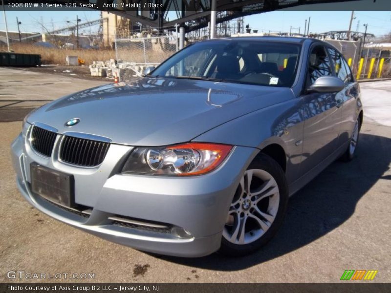 Arctic Metallic / Black 2008 BMW 3 Series 328i Sedan
