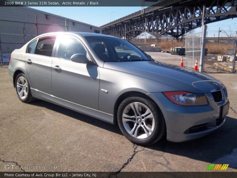 Arctic Metallic / Black 2008 BMW 3 Series 328i Sedan