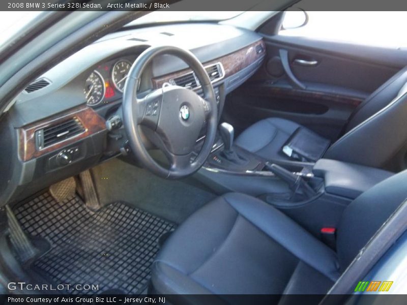 Arctic Metallic / Black 2008 BMW 3 Series 328i Sedan