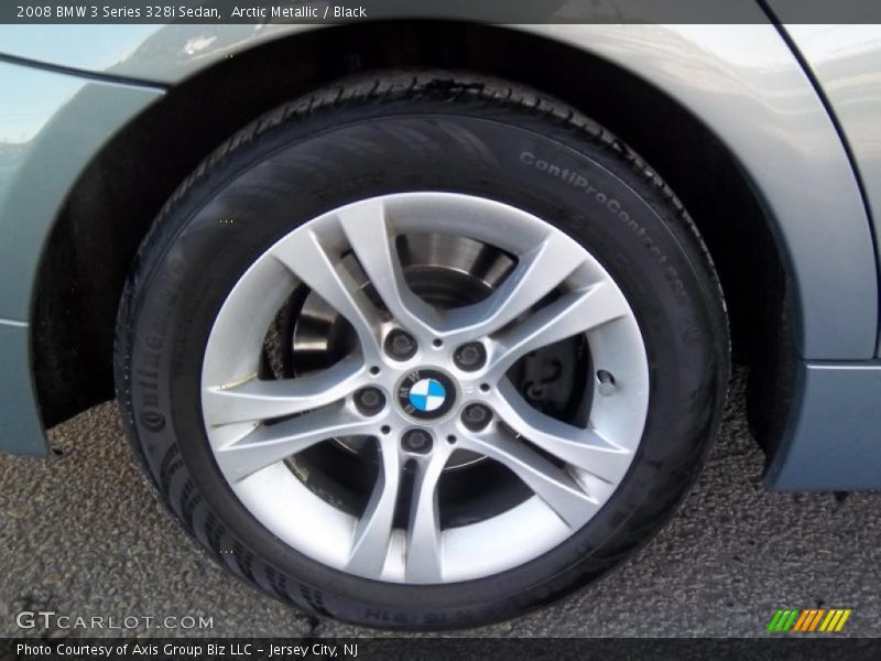 Arctic Metallic / Black 2008 BMW 3 Series 328i Sedan