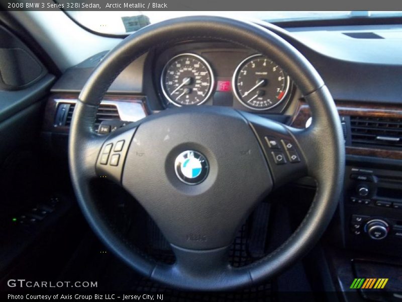 Arctic Metallic / Black 2008 BMW 3 Series 328i Sedan