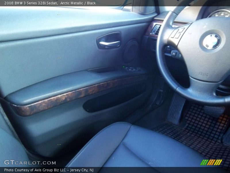 Arctic Metallic / Black 2008 BMW 3 Series 328i Sedan