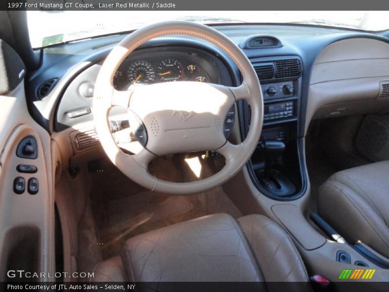 Laser Red Metallic / Saddle 1997 Ford Mustang GT Coupe