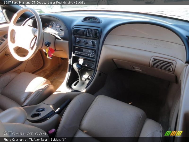 Laser Red Metallic / Saddle 1997 Ford Mustang GT Coupe