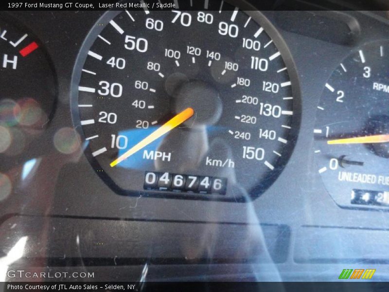 Laser Red Metallic / Saddle 1997 Ford Mustang GT Coupe