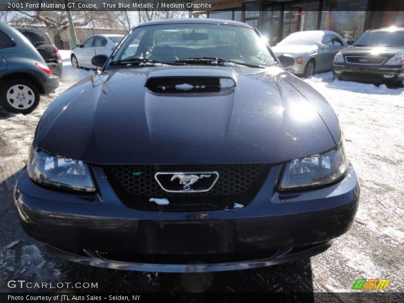 True Blue Metallic / Medium Graphite 2001 Ford Mustang GT Coupe