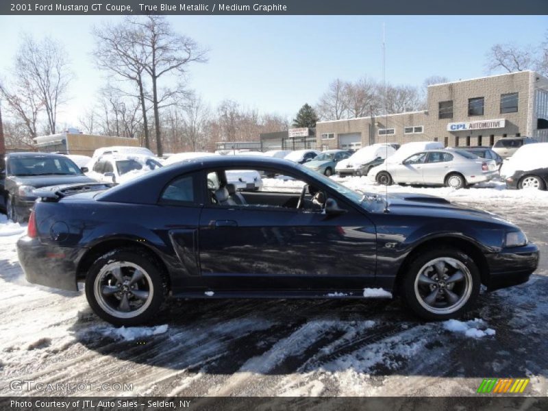 True Blue Metallic / Medium Graphite 2001 Ford Mustang GT Coupe