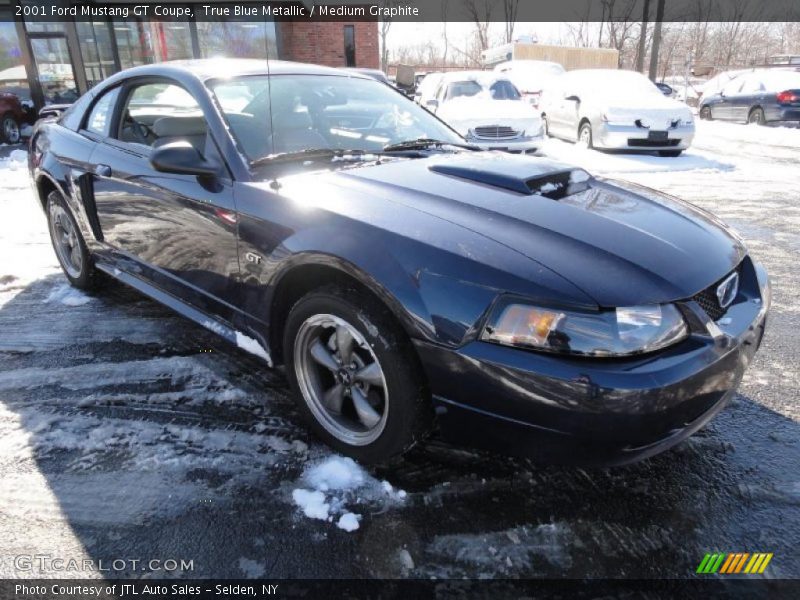 True Blue Metallic / Medium Graphite 2001 Ford Mustang GT Coupe
