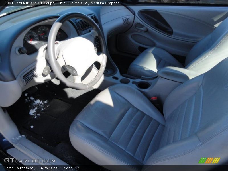 True Blue Metallic / Medium Graphite 2001 Ford Mustang GT Coupe