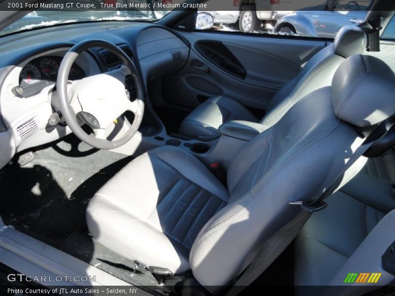 True Blue Metallic / Medium Graphite 2001 Ford Mustang GT Coupe
