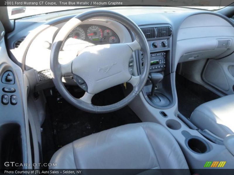 True Blue Metallic / Medium Graphite 2001 Ford Mustang GT Coupe