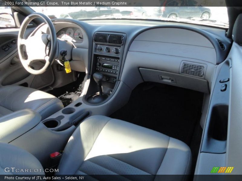 True Blue Metallic / Medium Graphite 2001 Ford Mustang GT Coupe