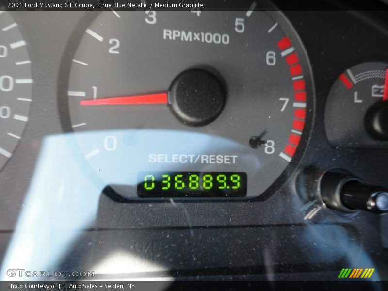 True Blue Metallic / Medium Graphite 2001 Ford Mustang GT Coupe