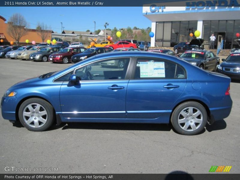 Atomic Blue Metallic / Gray 2011 Honda Civic LX Sedan